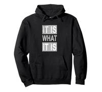 Gris What It Is Monocromo Color Graphic Sudadera con Capucha