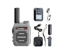 (gris)wurui G63 Mini escáner de walkie-talkie portátil para radioaficionados, walkie-talkies para caza,