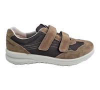 Grisport Zapatos con cordones para hombre línea Light Step Mocasines transpirables casuales de piel y tela con plantilla extraíble, Heno del Vesubio, 44 EU