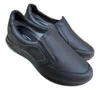 Grisport Zapatos de invierno para hombre ciudad mocasines de piel sin cordones slipfit impermeables gritex suela antideslizante fondo activo, Black Avon, 43 EU