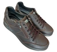 Grisport Zapatos mocasines de piel, botas impermeables, plantilla extraíble y suela antideslizante Gritex - Cordones y cremallera, T Moro, 42 EU