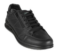 Grisport Zapatos mocasines de piel, botas impermeables, plantilla extraíble y suela antideslizante Gritex - Cordones y cremallera, Negro , 45 EU
