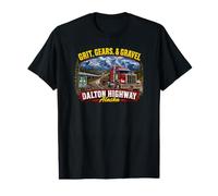 Grit, Engranajes y Grava Dalton Highway Alaska Camiseta gráfica económica