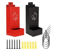 Grit Feeder, 2Piece Poultry Nutrient Dispenser, 2 Compartment Design, Weatherproof Easy to Install, for Coop Feeding, Backyard Farms, Ranches, Pastures, and Indoor Outdoor Poultry Care
