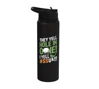 Gritan agujero en uno - Golfista divertido Stainless Steel Insulated Water Bottle