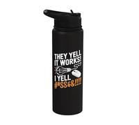 Gritan que funciona - Programador ingeniero de software divertido Stainless Steel Insulated Water Bottle
