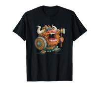 Gritando Barbarismo Mirada Berserker con Escudo Camiseta