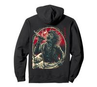 Gritando Cantante Onda Japonesa Luna Roja Dark Rock Vocal Sudadera con Capucha
