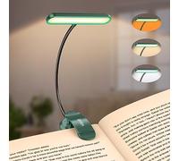 Gritin 19 LED Luz de Lectura, 360° Flexible Ajustable Lámpara de Lectura Recargable, 3 Colores de Luz & 5 Brillos, Protección Ocular Lampara Libro con Modo Memoria, Largas Horas para Lectores Noche