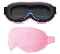 Gritin Antifaz para Dormir para Mujer y Hombre, Anti-Luz Máscara de Dormir Sin Presión Ocular - Diseño Ergonomico 3D para Las Pestañas y Los Movimientos Oculares, Ultrasuave & Cómodo Sleep Mask