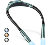 Gritin Luz de Lectura Cuello, Lampara Lector de Libro Recargable, 3 Colores Modos con Función de Memoria & Atenuación Continua, Duración de La Batería, Brazos Flexibles Ideal para Leer/Reparar