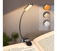 Gritin Luz de Lectura Recargable, 11 LED Lámpara de Lectura con 3 Temperaturas de Color Modos, 360° Flexible Luz Libro de Protección Ocular, Larga Duración para libros, viajes
