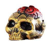 Grito de tubería azteca | 3.54 pulgadas Aztec de muerte silbato | Harz Pipe auténticamente con un asombroso diseño de cerebro para Halloween Creepy House