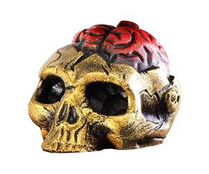 Grito de tubería azteca | 3.54 pulgadas Aztec de muerte silbato | Harz Pipe auténticamente con un asombroso diseño de cerebro para Halloween Creepy House