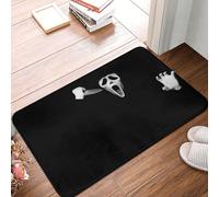 Grito Diablo Negro Alfombrilla De Baño Resistente Alfombra Baño Lavable Alfombra Exterior para Bañera Interior Cocina 40X60Cm