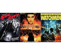 Gritty Comic Classics Come to Life: Sin City & V For Vendetta & Watchmen DVD Bundle