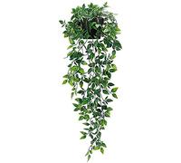 Griwiuiowe 1 paquete de plantas colgantes artificiales en maceta para decoración de pared de estantes interiores y exteriores
