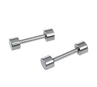 Griwiuiowe 1 par de pendientes de acero de titanio para hombre, 3 mm, plata, plata (3 mm)