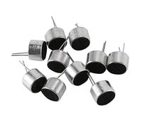 Griwiuiowe 10 unids 2 mini cápsula electret condensador MIC minifono tono plata negro