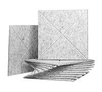 Griwiuiowe 12 paquetes de paneles acústicos, biselados, paneles de espuma insonorizada, acolchado insonorizado, tratamiento acústico para estudio