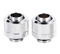 Griwiuiowe 2 accesorios de refrigeración por agua G1/4 rosca externa para tubo suave de 9,5 x 12,7 mm, conector de sistema de refrigeración de computadora, color plateado