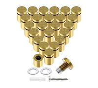 Griwiuiowe 24 tornillos de separación de acero inoxidable de 3/4 x 1 pulgada, accesorios de montaje de pared para publicidad de vidrio