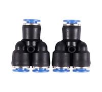 Griwiuiowe - Accesorios de aire comprimido con conector enchufable en Y de 6 mm a 6 Mm, 2 unidades
