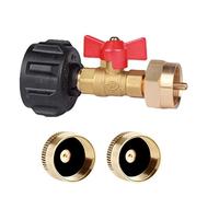 Griwiuiowe Adaptador de recarga de propano QCC1/Type1 Acoplador de repuesto de propano para parrilla de camping, tanque de botella de 1 libra con tapas de botella de propano de 1 libra