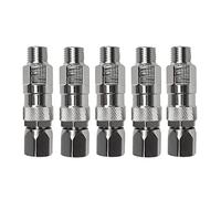 Griwiuiowe Adaptador giratorio de manguera sin aire, conector de pulverizador de acero inoxidable, apto para pulverizadores de pintura de alta presión sin aire, 5 unidades