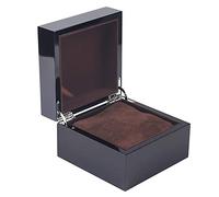 Griwiuiowe Caja cuadrada de madera lacada negra para relojes de gama alta