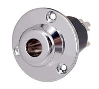 Griwiuiowe Clavija de salida para guitarra de bajo, 6,35 mm, ecualizador para guitarra acústica, conector de preamplificador, 6,35 mm, accesorios para guitarra, color plateado