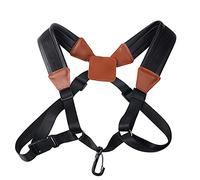 Griwiuiowe Correa de SaxofóN Suave de de PU para NiñOs Adultos Correas de SaxofóN de Doble Hombro con Gancho de Acero para Tenor Soprano
