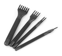 Griwiuiowe DIY - Kit de costura de cincel para manualidades en piel, herramienta de perforación de dientes artesanales en piel, 4 mm, 1/2/4/6
