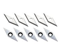 Griwiuiowe - Juego de 10 piezas de carburo para torneado de madera, cincel para torno de madera, 10 x 30 mm