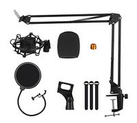 Griwiuiowe Juego de brazo de tijera para micrófono ajustable, soporte para mesa para streaming en directo