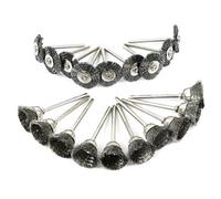 Griwiuiowe Juego de cepillos de alambre de acero inoxidable para amoladora de herramientas, taza de rueda plana