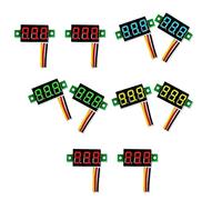 Griwiuiowe Mini DC voltímetro pantalla 3 cables DC 0-100 V probador de voltaje 10 piezas panel LED de 0,28 pulgadas 4 colores combinados