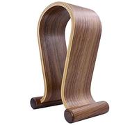 Griwiuiowe Soporte de madera para auriculares, soporte universal para auriculares de videojuegos y auriculares de estudio de DJ, auriculares de escritorio