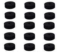 Griwiuiowe Soporte Redondo Negro Suave/Mb Reemplazo de Arandela de Fieltro, Adecuado para 15 Juegos de Tambores