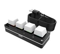 Griwiuiowe Teclado personalizado RGB 4 teclas Macro Gaming Teclado mecánico Hot Swap Programable para Photoshop Dibujo-