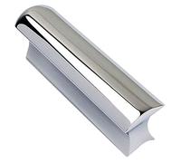 Griwiuiowe Tobogán de guitarra de acero inoxidable sólido, barra de sonido hawaiana, para instrumentos de guitarra eléctrica acústica, portátil, (color cromo)