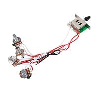 Griwiuiowe Toepfe para guitarra Strat, precableado, 1 banda, 2 interruptores de sonido, interruptor de 5 vías, olla de 3-500 K