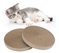 Griwuut 2 tablas rascadoras de cartón para gatos, redondas, de 9.8 pulgadas, diámetro de repuesto, almohadillas de cartón para rascar para gatos