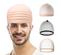 Griwuut 4 gorros de látex para pelucas, gorros calvos de látex, gruesos, para disfraces de Halloween, para niños y adultos