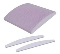 Griwuut 50 limas de uñas 100/180 media luna profesional, uñas naturales, juego fino de doble cara, herramientas de manicura para el cuidado y el peinado de uñas