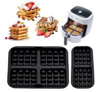 Griwuut Moldes de silicona para freidora de aire, accesorios para freidora de aire, paquete de 2 insertos de silicona para freidora de aire Philips Dual Basket NA350 Tefal EY9018