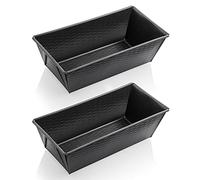 Grizzly - 2 moldes rectangulares para pan y bizcochos de 25 x 11,5 cm, resistentes a la masa madre y antiadherentes