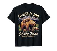 Grizzly 399 Bear Lovers Reina Del Parque Nacional Tetons Camiseta