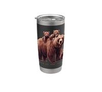 Grizzly 399 Bear Lovers Reina Del Parque Nacional Tetons Vaso térmico de acero inoxidable de doble pared