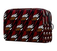 Grizzly Bear - Neceser de viaje con diseño de garra de animal para mujer, bolsa organizadora de maquillaje grande con cremallera, multicolor, 18.5x7.5x13cm/7.3x3x5.1in, Neceser